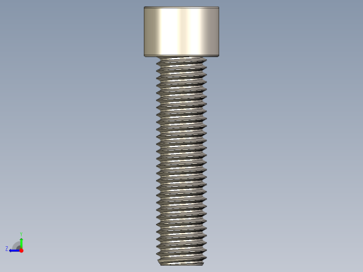 Screw_DIN_912_M12x50F_A2.STEP公制内六角螺钉右视缩略图
