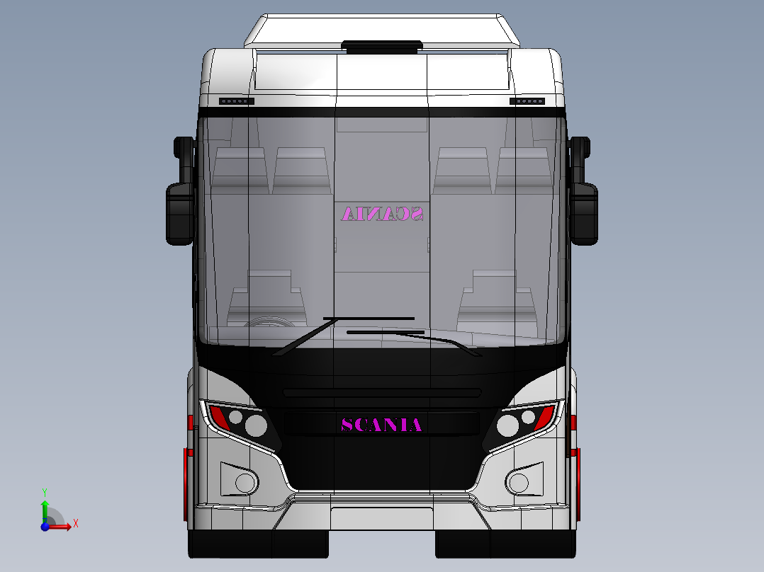 客车、公交车(30)前视图