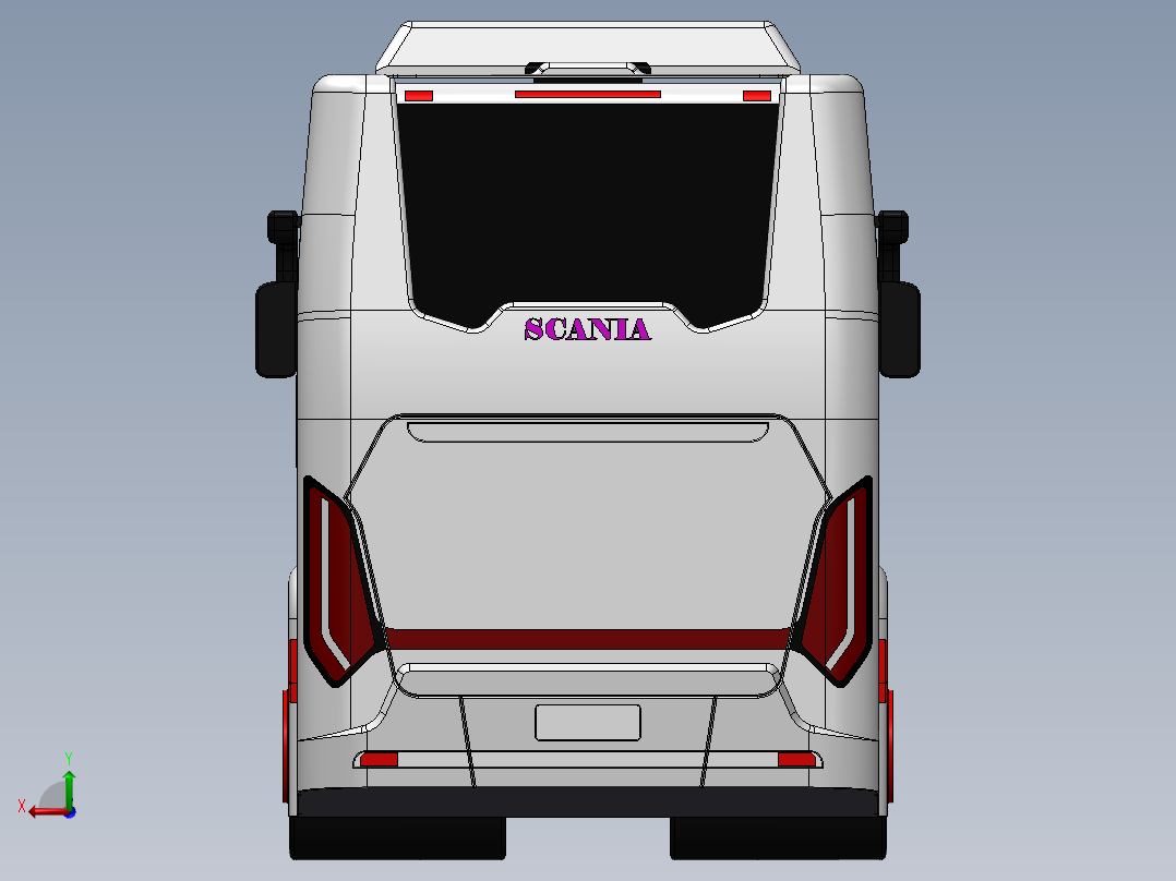 客车、公交车(30)后视图