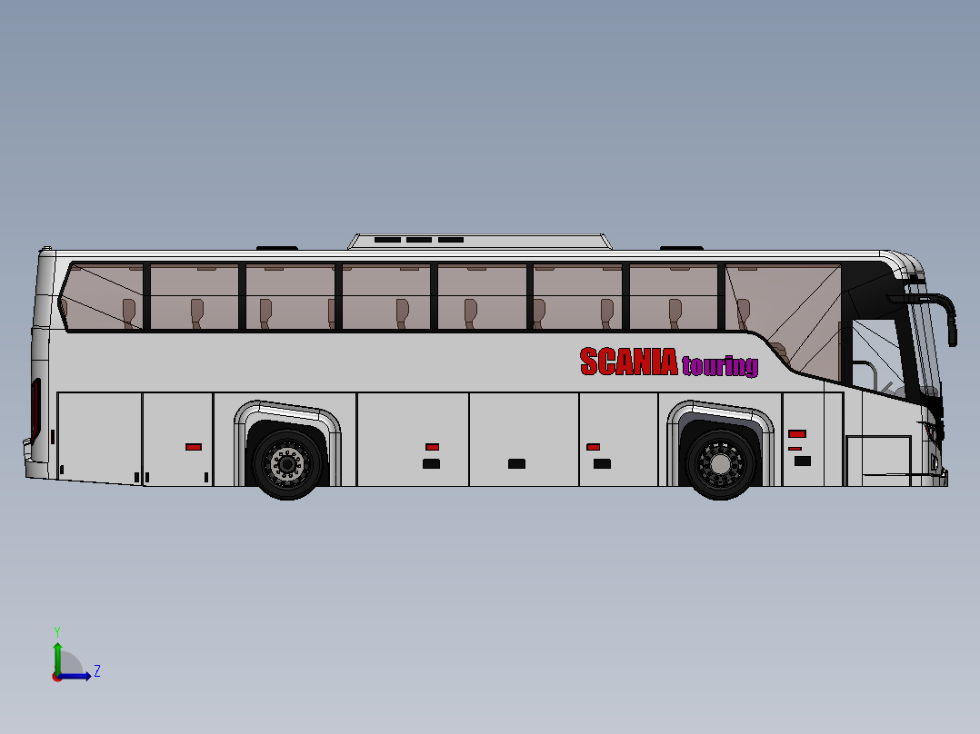 客车、公交车(30)左视图