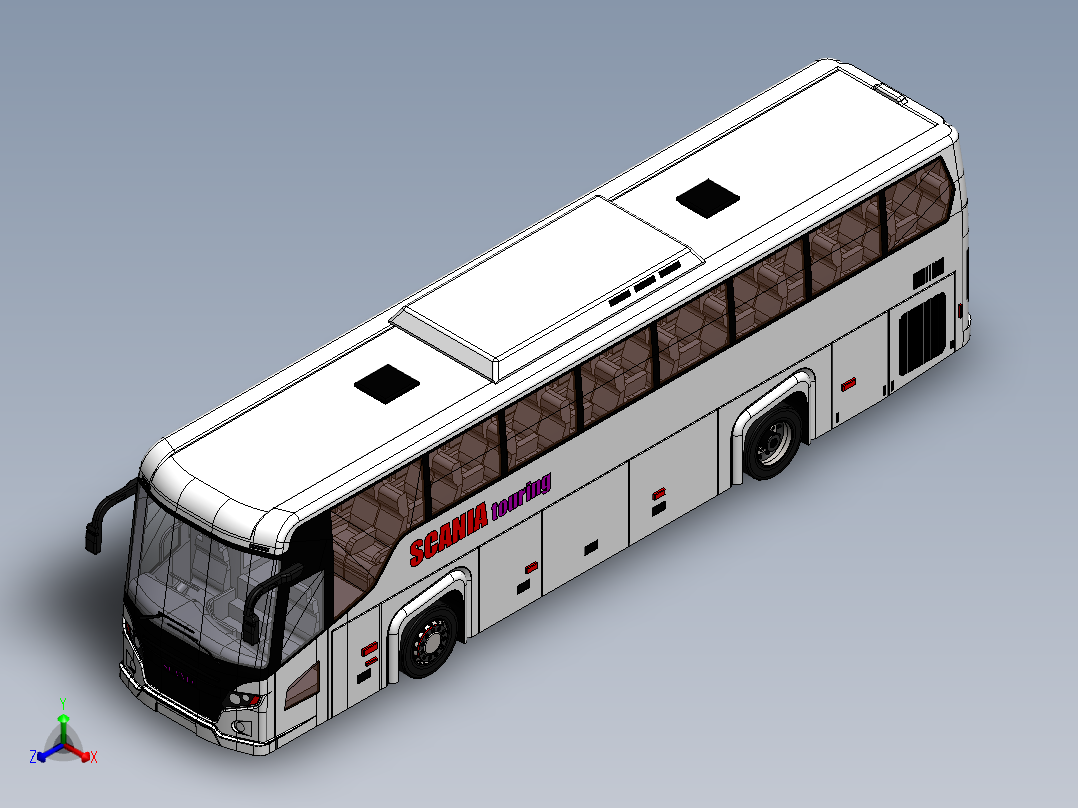 客车、公交车(30)正等轴测图