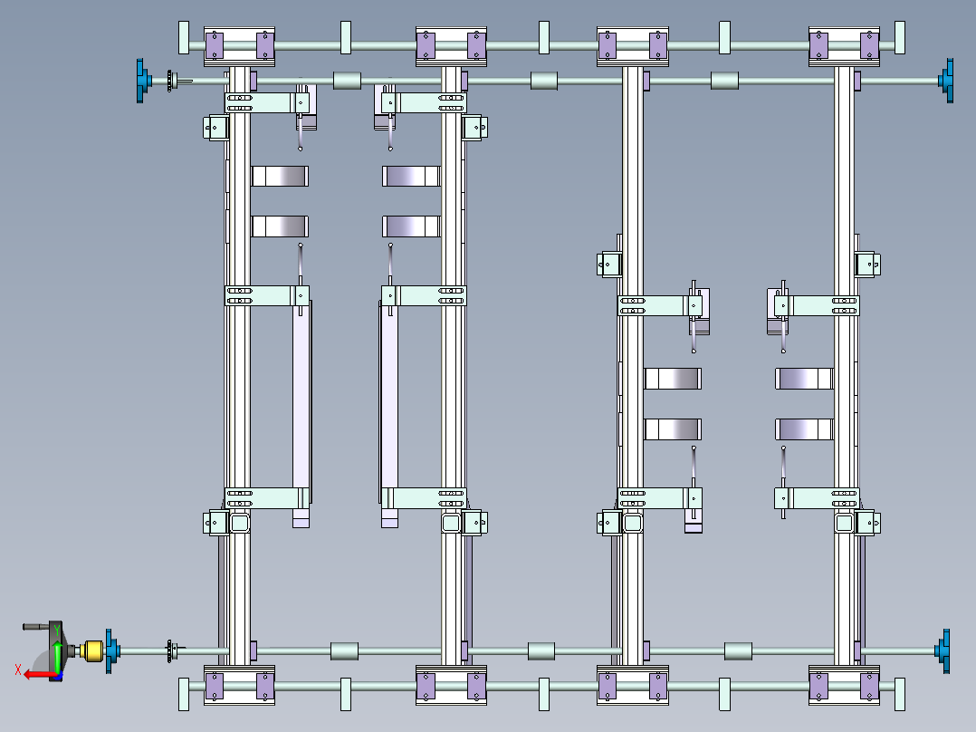 物料归纳机构设计后视图