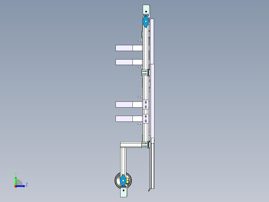物料归纳机构设计左视图