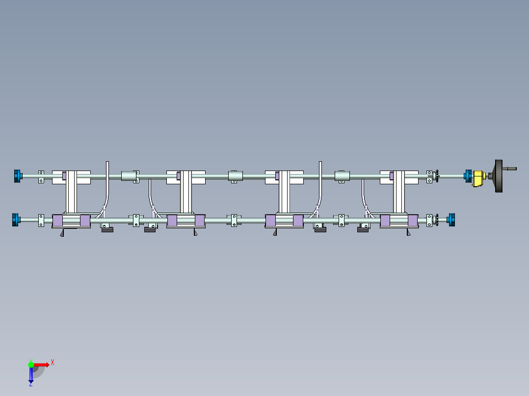 物料归纳机构设计俯视图