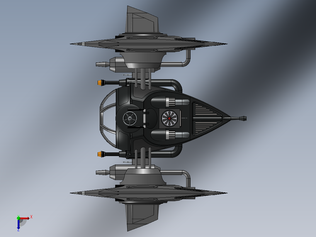 宇宙飞船(2)俯视图