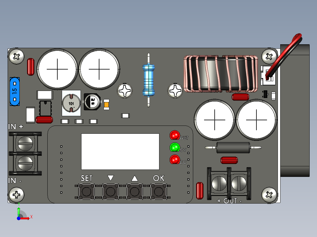 电路板、主板(101)前视图