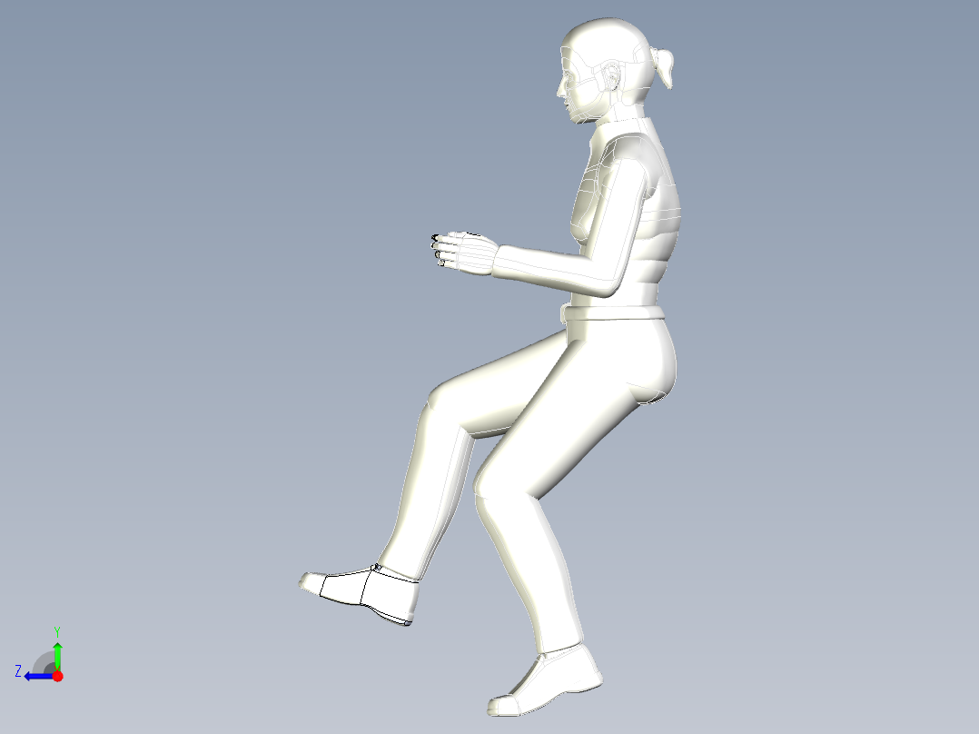 A2004785-女性 女人 人类 1.6米 人右视图