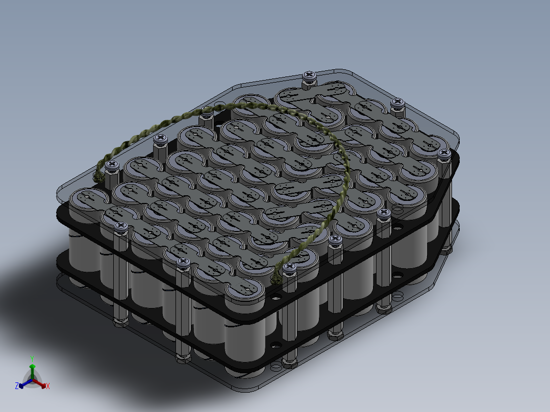 电池仓、电池(64)正等轴测图