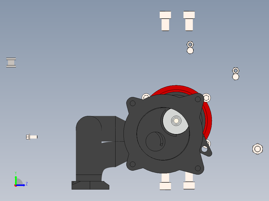 增压器(22)左视图