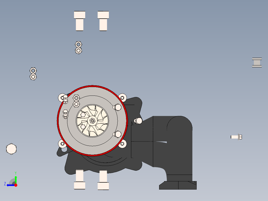 增压器(22)右视图