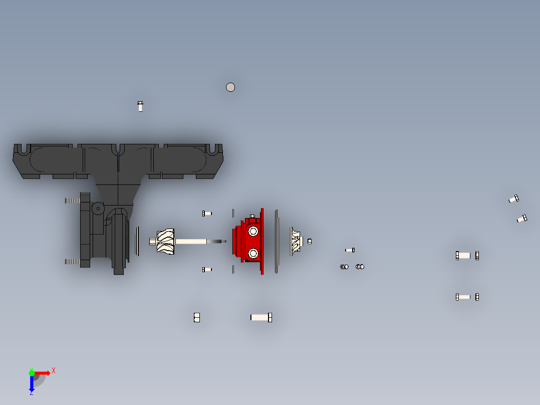 增压器(22)俯视图
