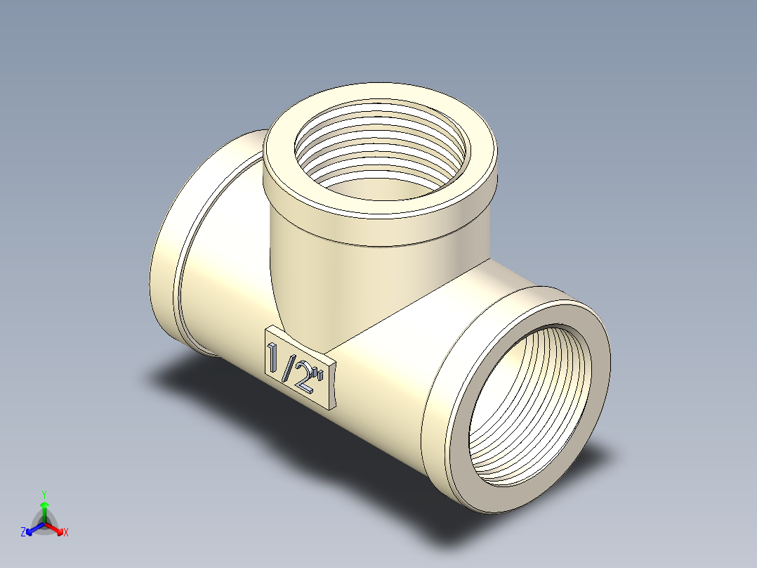 B3004452-1_2_ BSP螺纹管连接三通母螺纹配件。