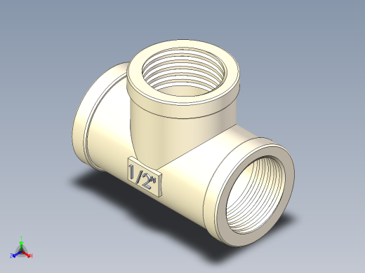 B3004452-1_2_ BSP螺纹管连接三通母螺纹配件。