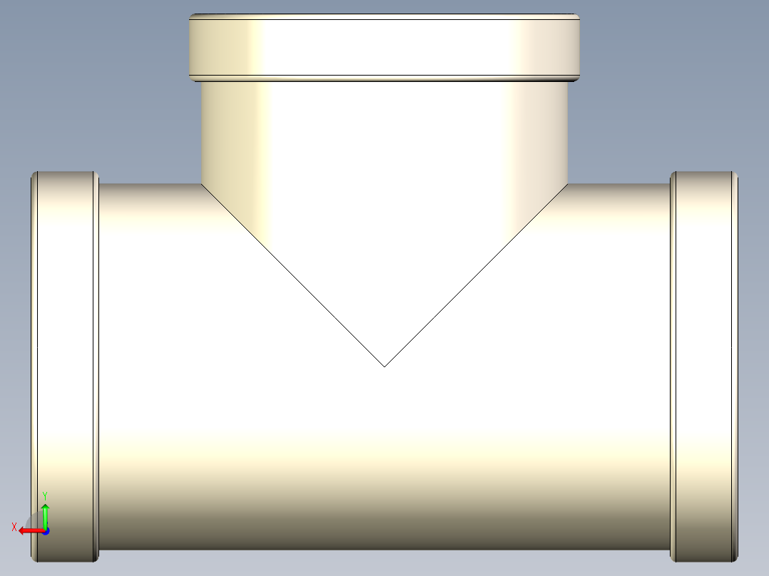 B3004452-1_2_ BSP螺纹管连接三通母螺纹配件。后视图