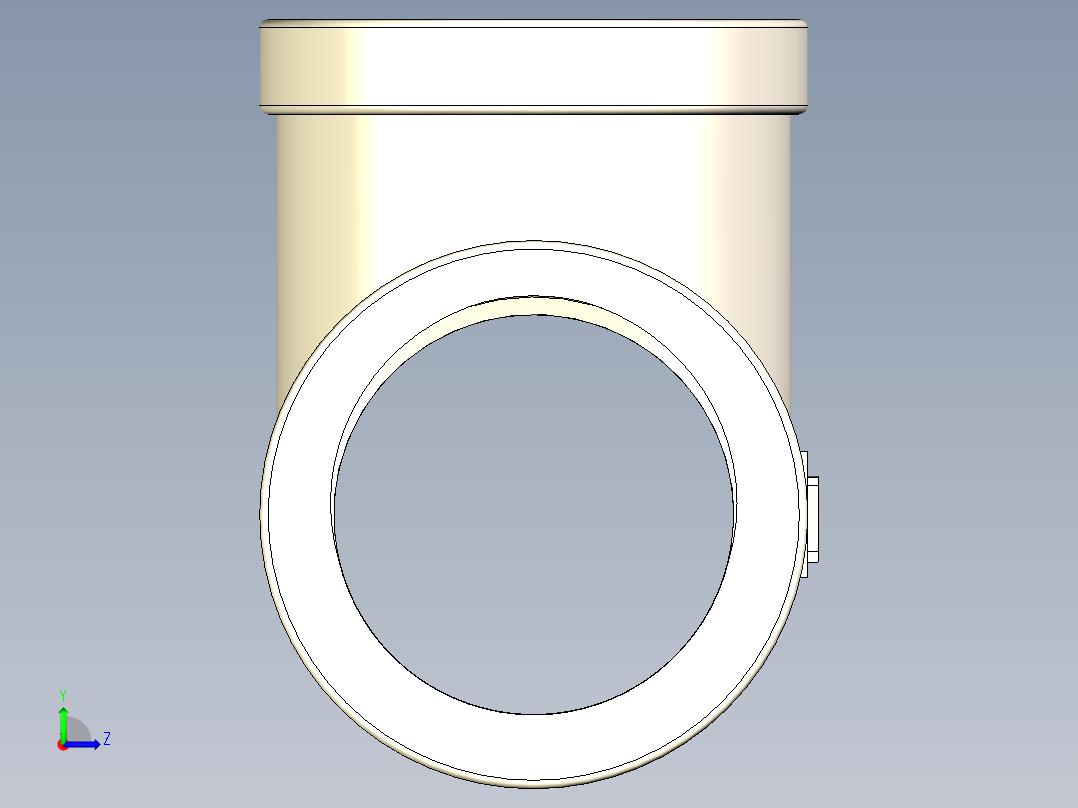 B3004452-1_2_ BSP螺纹管连接三通母螺纹配件。左视图