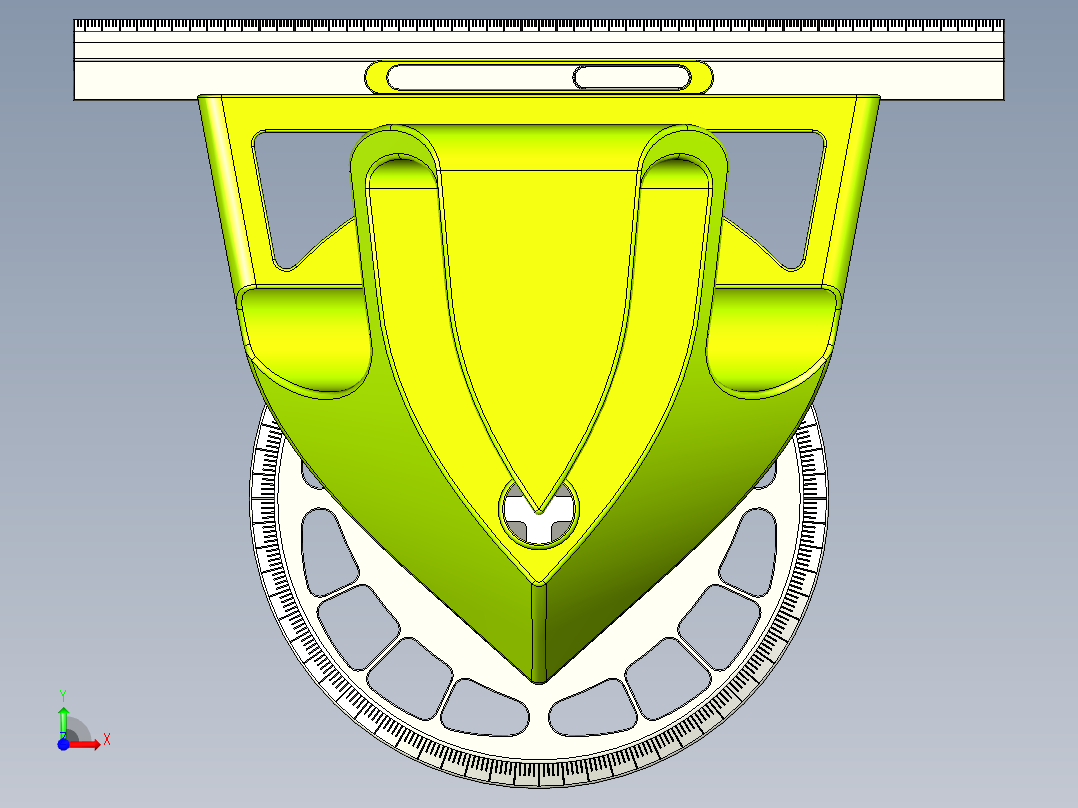建筑绘图尺前视图