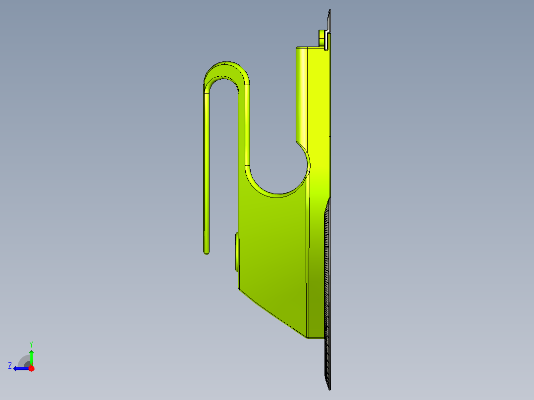 建筑绘图尺右视图