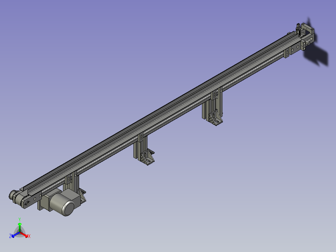 产品出料输送组装主视图