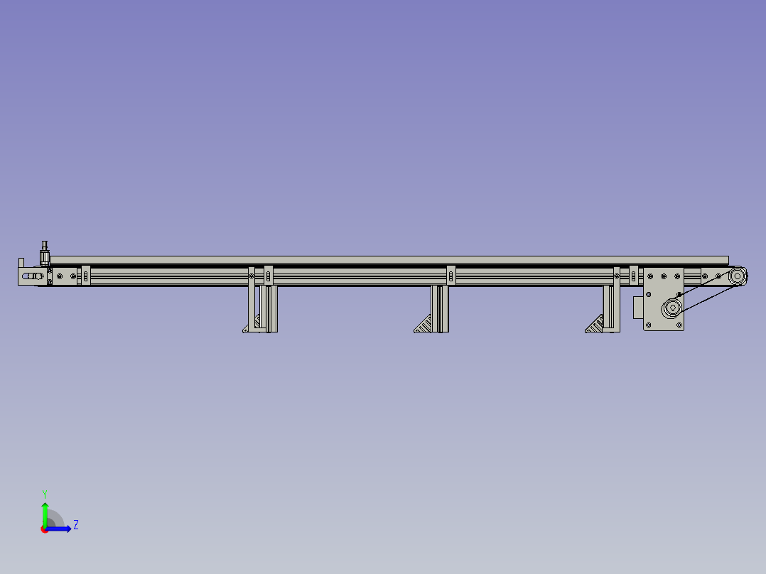 产品出料输送组装左视图