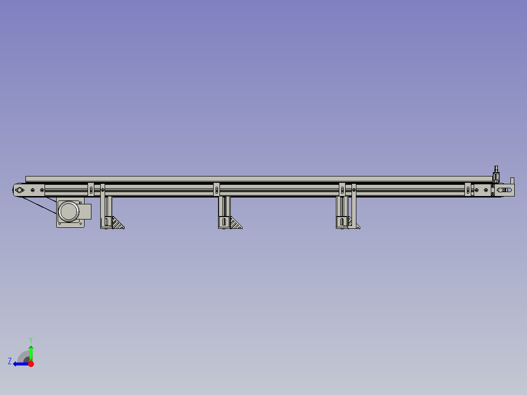 产品出料输送组装右视图