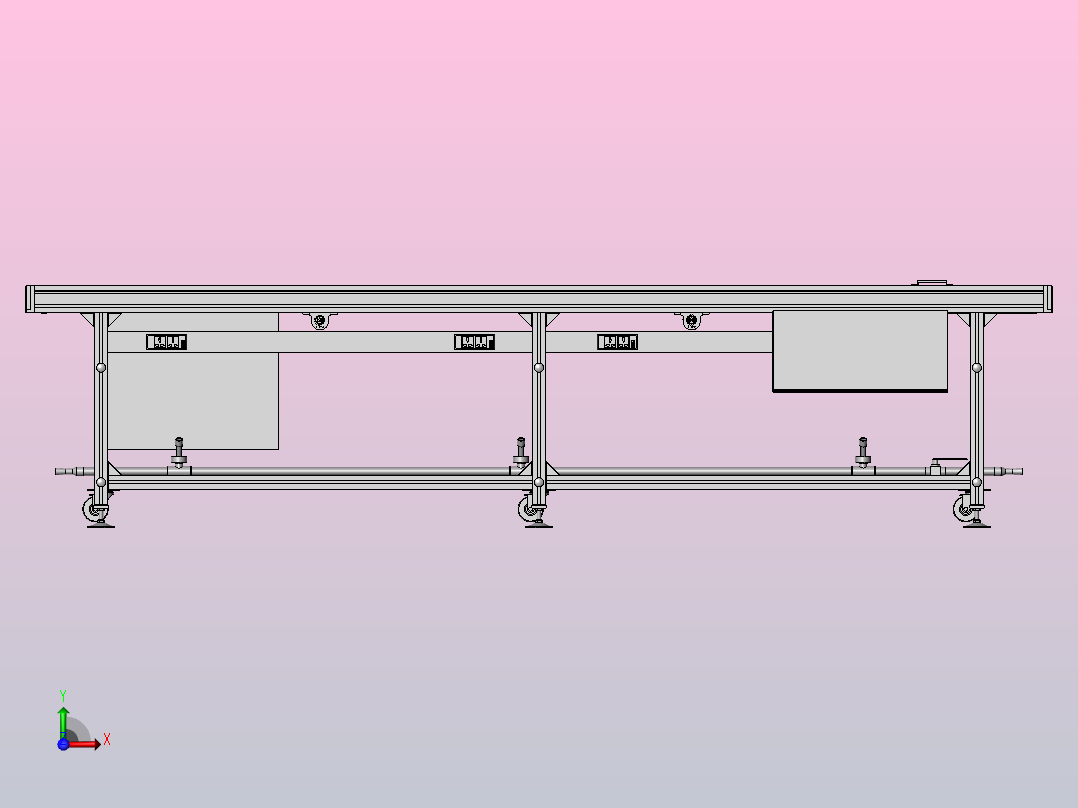单层皮带线前视图