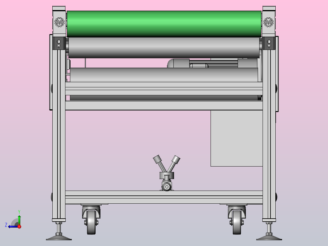 单层皮带线右视图