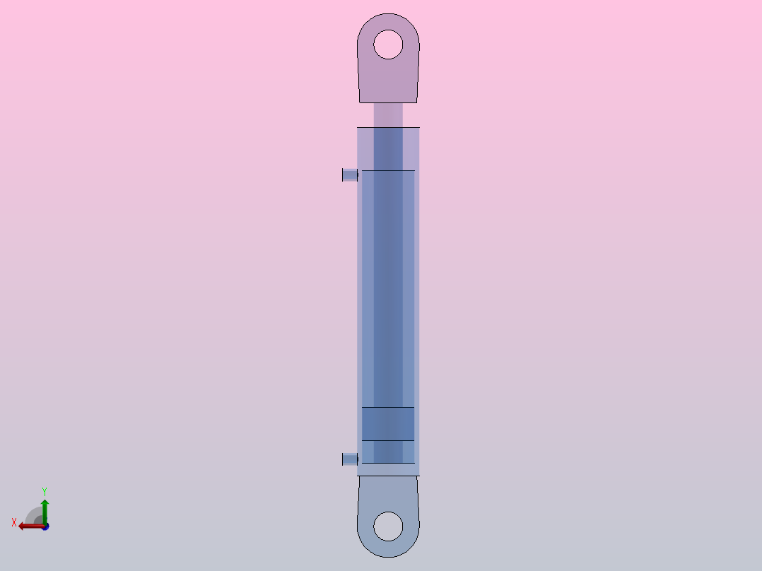 液压缸气缸后视图