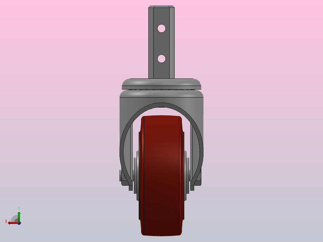 脚轮Colson-3_00414_909 2 1_2 LG X 7_8 SQUARE (MTG31)后视图