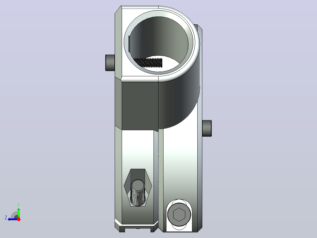管道家具夹具双右视图