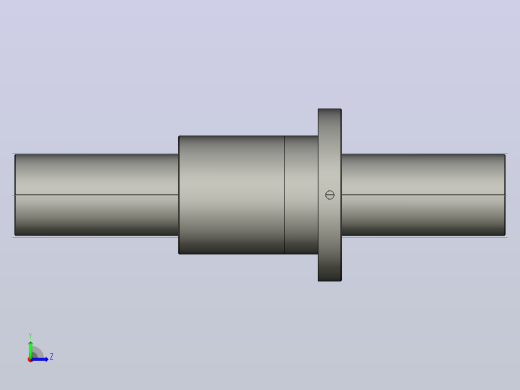 FF10020-5滚珠丝杆3D模型左视缩略图