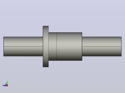 FF10020-5滚珠丝杆3D模型右视缩略图