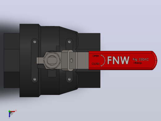 FNW-FNW221ACK二片式内螺纹球阀俯视缩略图