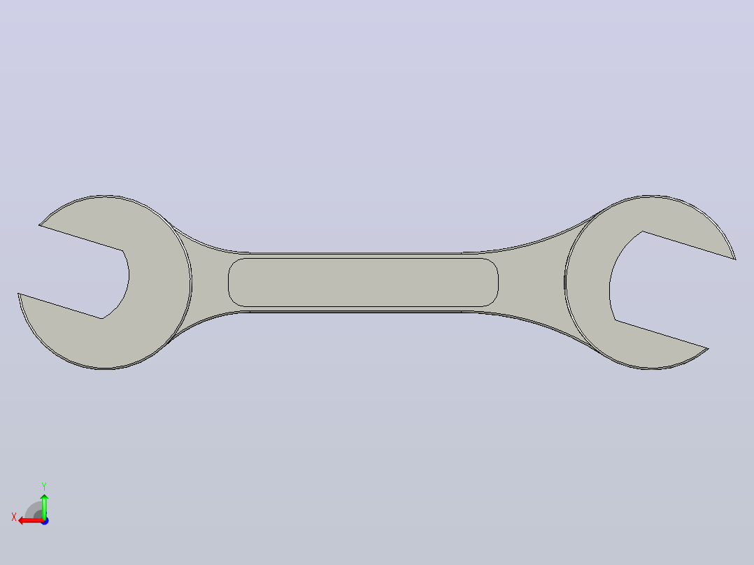 扳手(AutoCAD)后视图