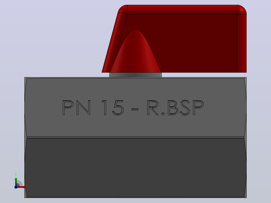 PN-15 - DN.1-2 -微型球阀小球阀主视图