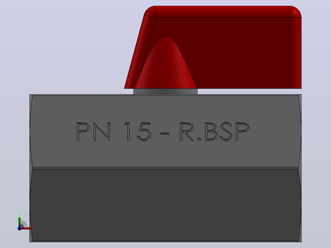 PN-15 - DN.1-2 -微型球阀小球阀前视图
