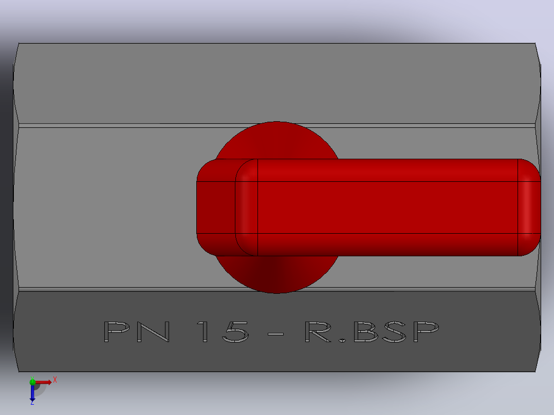 PN-15 - DN.1-2 -微型球阀小球阀俯视图