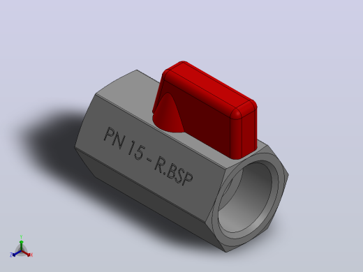 PN-15 - DN.1-2 -微型球阀小球阀正等轴测缩略图