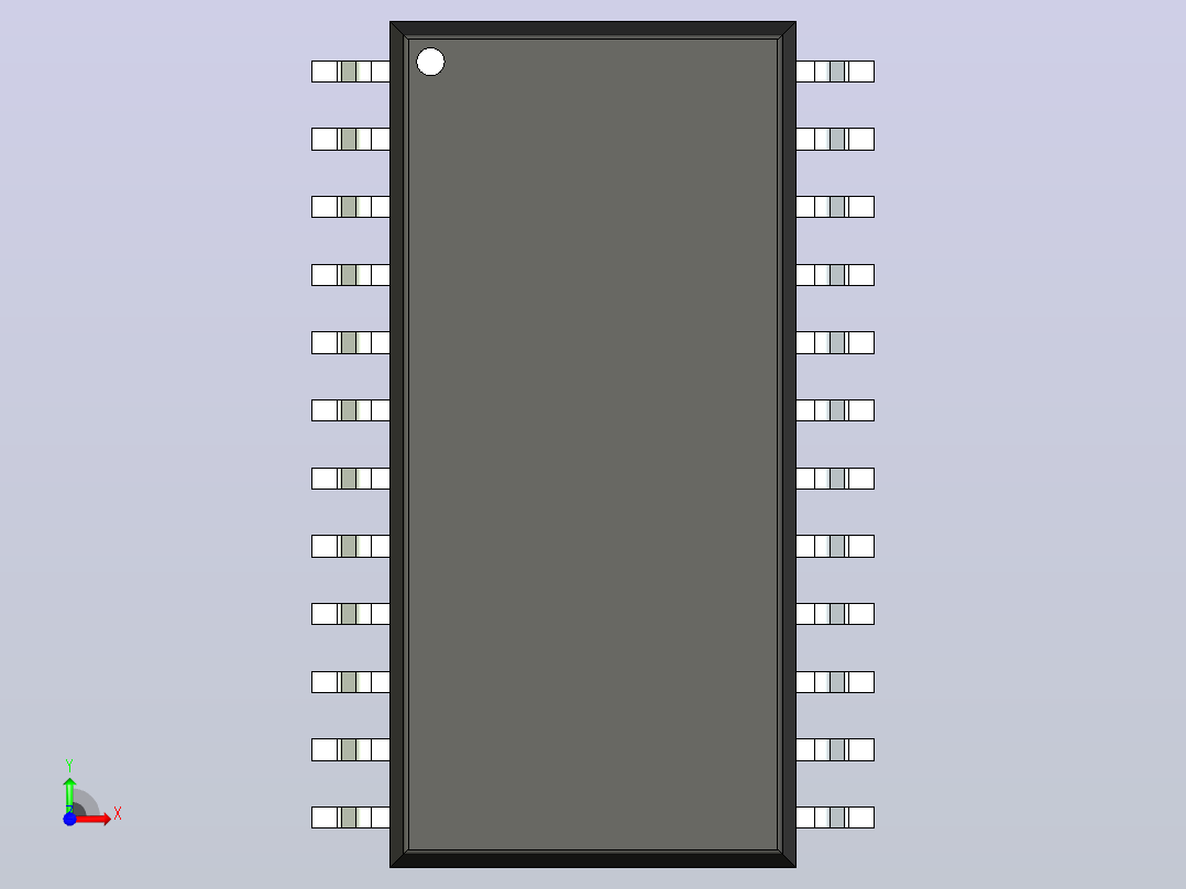 106x SOIC 封装（小外形集成电路）SOIC127P1047X264-24N前视图