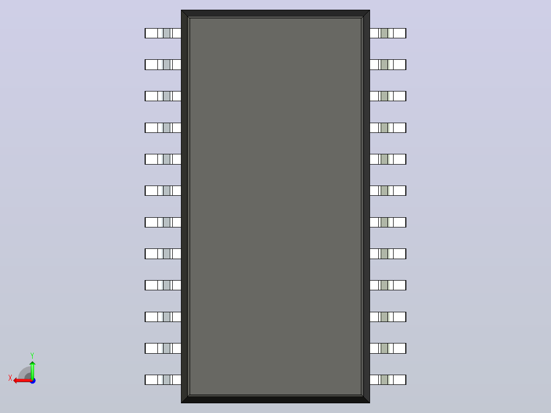 106x SOIC 封装（小外形集成电路）SOIC127P1047X264-24N后视图