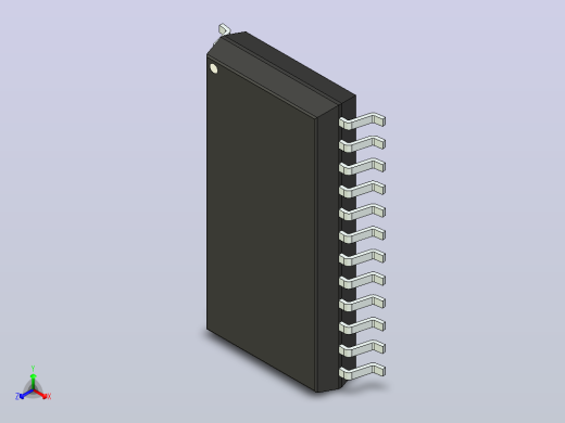 106x SOIC 封装（小外形集成电路）SOIC127P1047X264-24N正等轴测缩略图