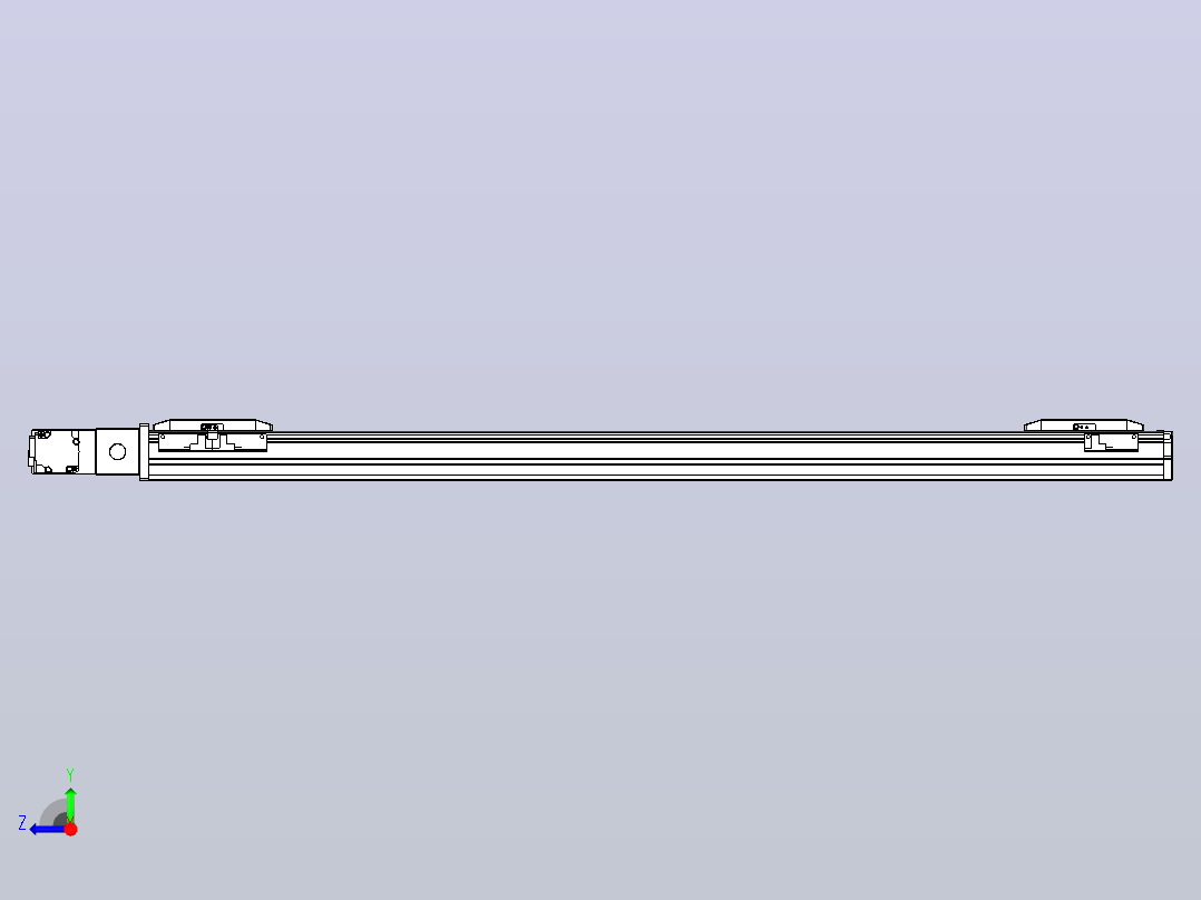 皮带直线轴双滑块型TPA-GCBS-50-P42-L350-QL-M10-N3右视图