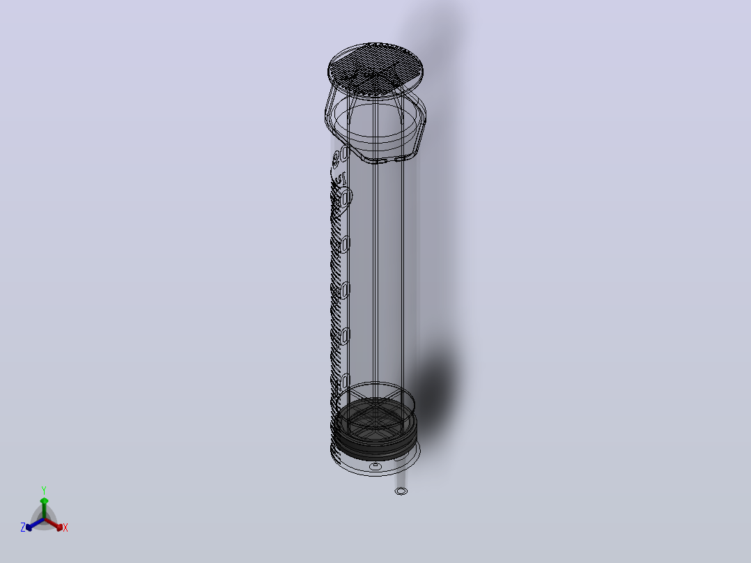 60ml毫升注射器正等轴测图