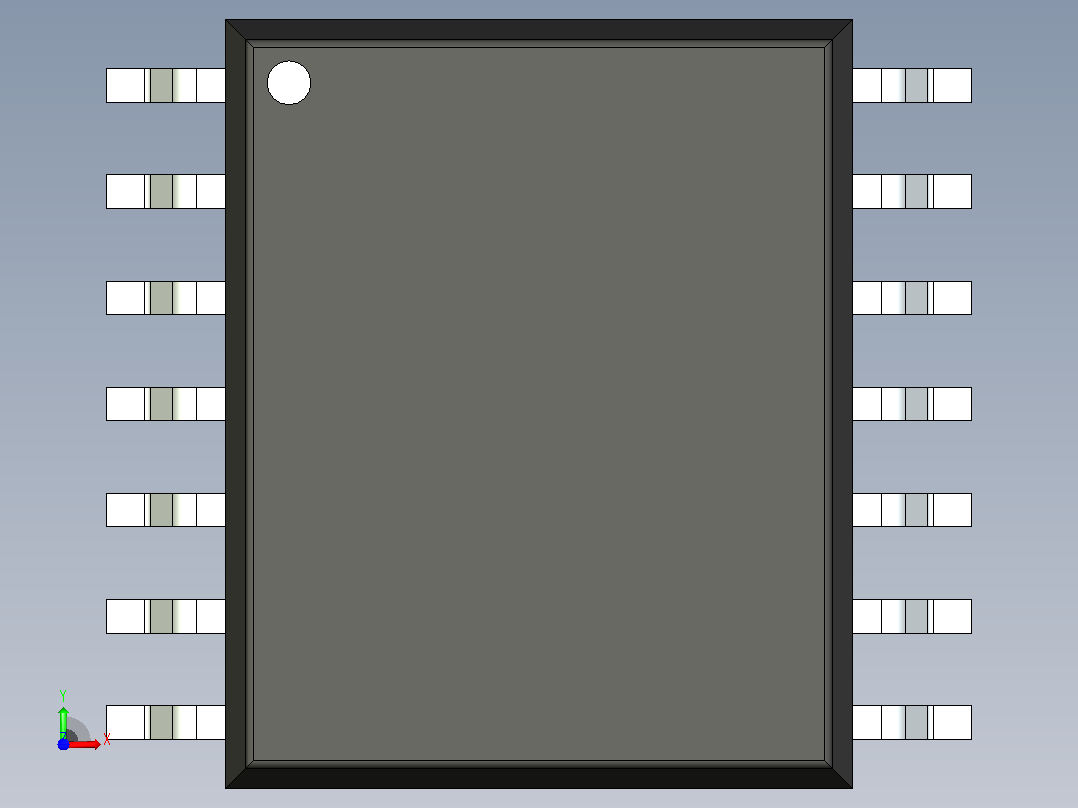106x SOIC 封装（小外形集成电路）SOIC127P1030X265-14N前视图