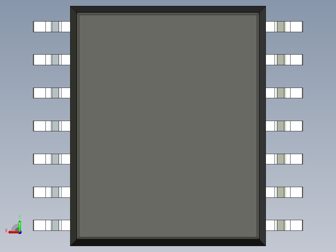 106x SOIC 封装（小外形集成电路）SOIC127P1030X265-14N后视图