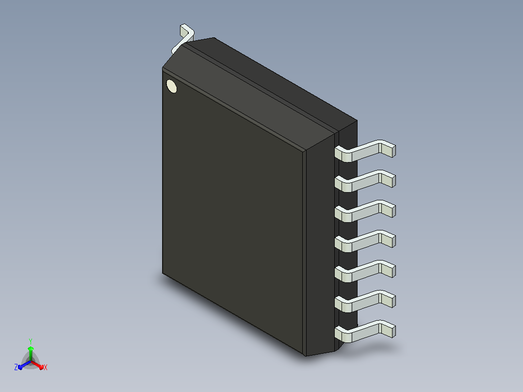 106x SOIC 封装（小外形集成电路）SOIC127P1030X265-14N正等轴测图