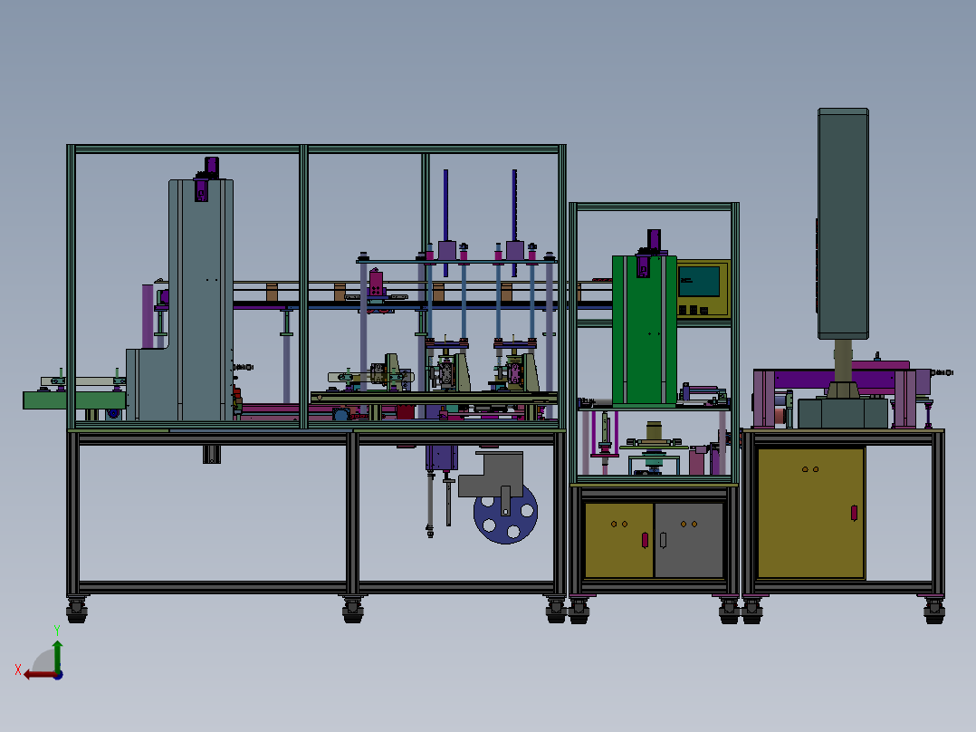 超音波焊接测漏自动化一体杯子生产线后视图