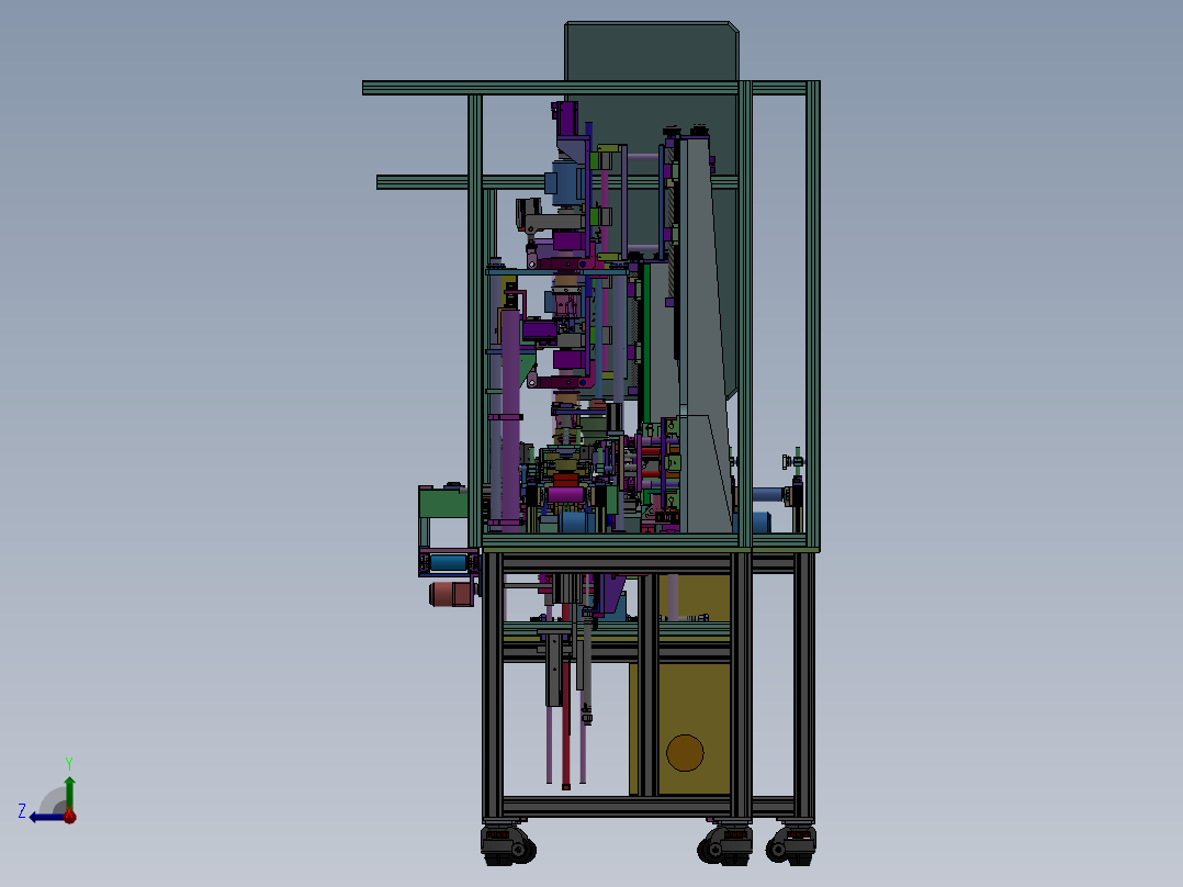 超音波焊接测漏自动化一体杯子生产线右视图