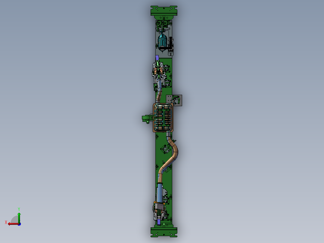 100.管路柔性焊接夹具后视图