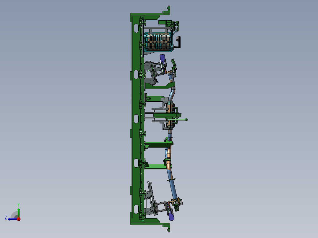 100.管路柔性焊接夹具右视图