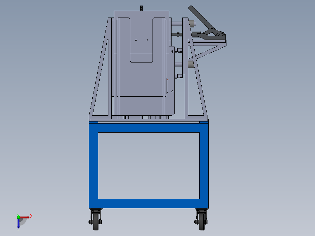 送料箱外壳组合焊接夹具图纸俯视图